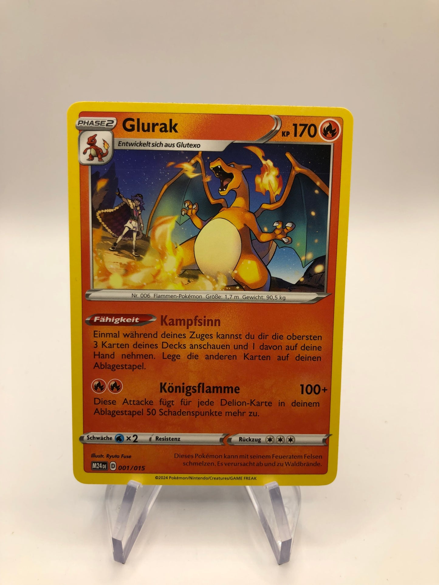 Pokemon Karte Glurak 1/15 Deutsch