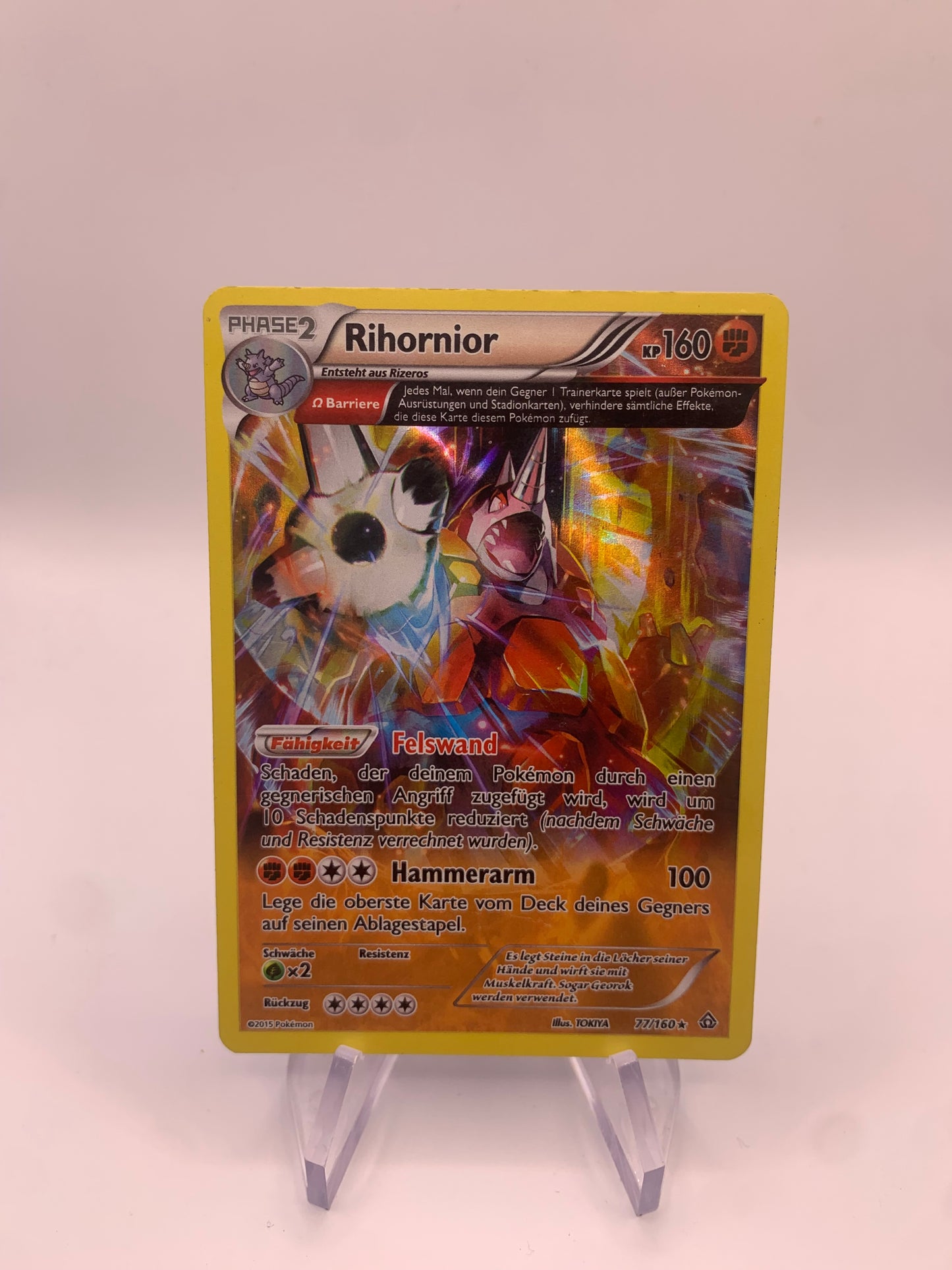 Pokemon Karte Reverse Rihornior 77/160 Deutsch