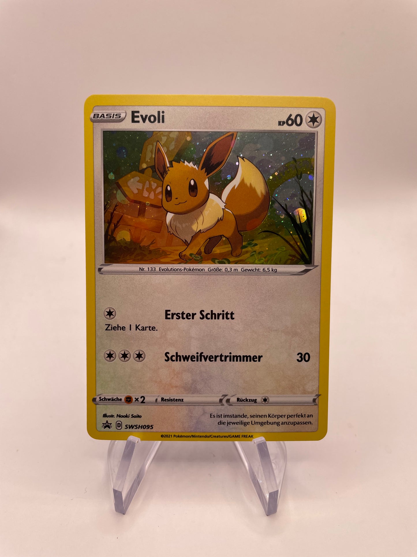 Pokemon Karte Holo Evoli SWSH095 Deutsch