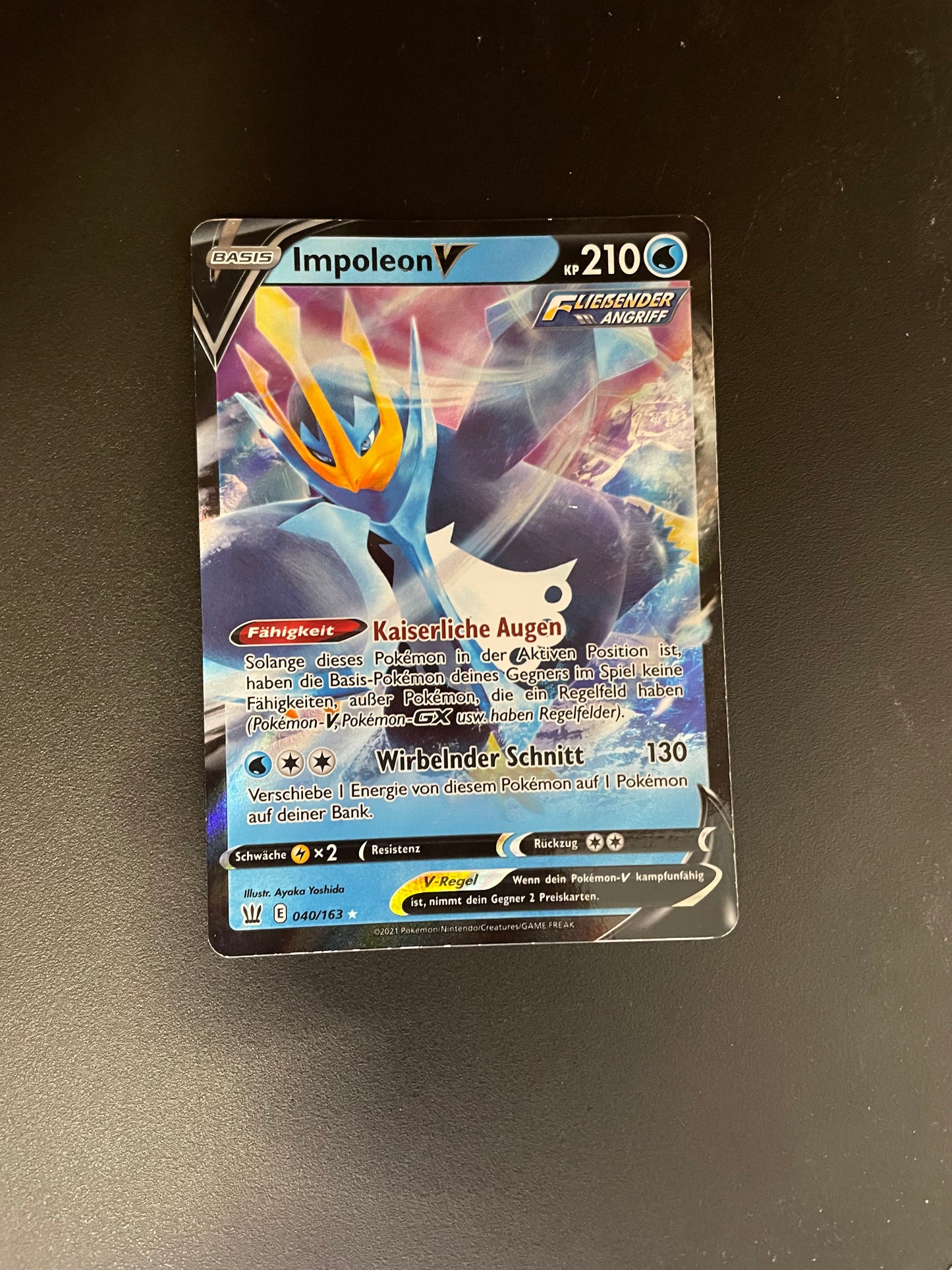 Pokemon Karte V Impoleon 40/163 Deutsch