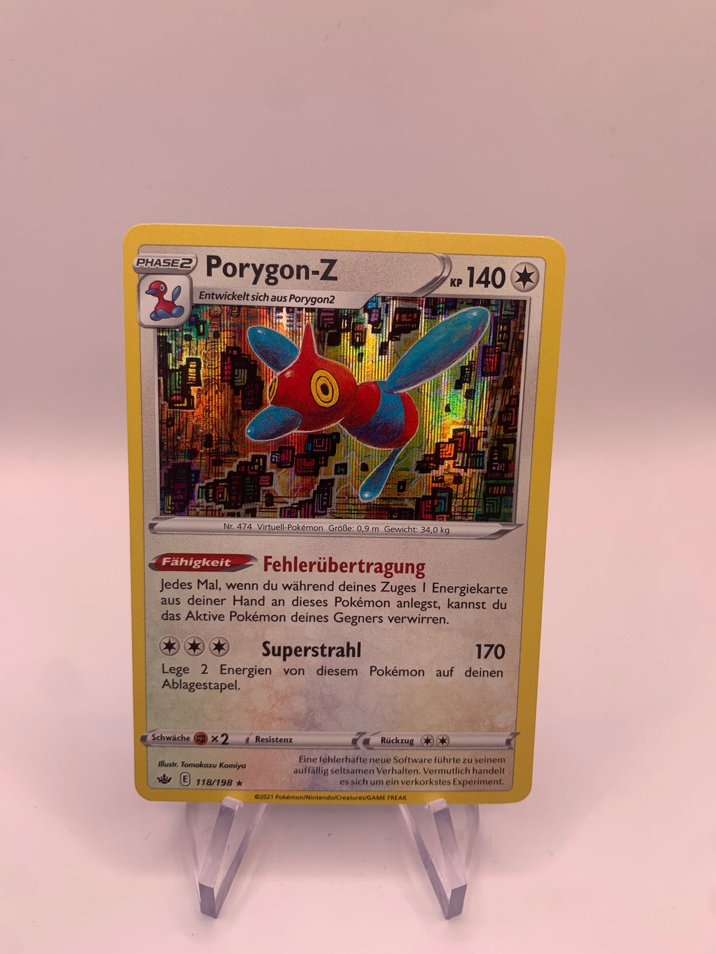 Pokemon Karte Holo Porygon-Z 118/198 Deutsch