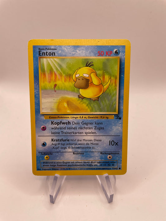 Pokemon Karte Enton 53/62 Fossil Deutsch