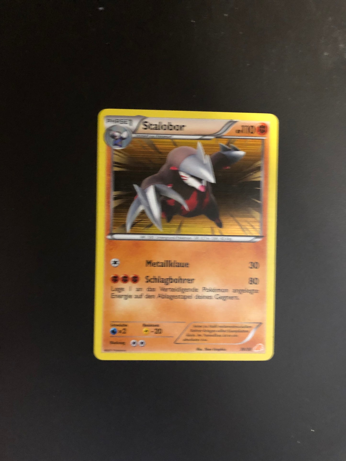 Pokemon Karte Holo Stablobor 30/30 Deutsch