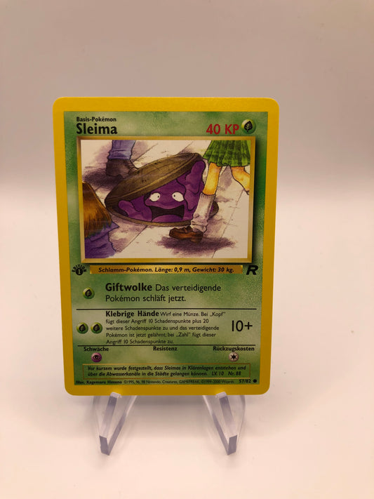 Pokemon Karte Rocket 1.Edition Sleima 57/82 Deutsch