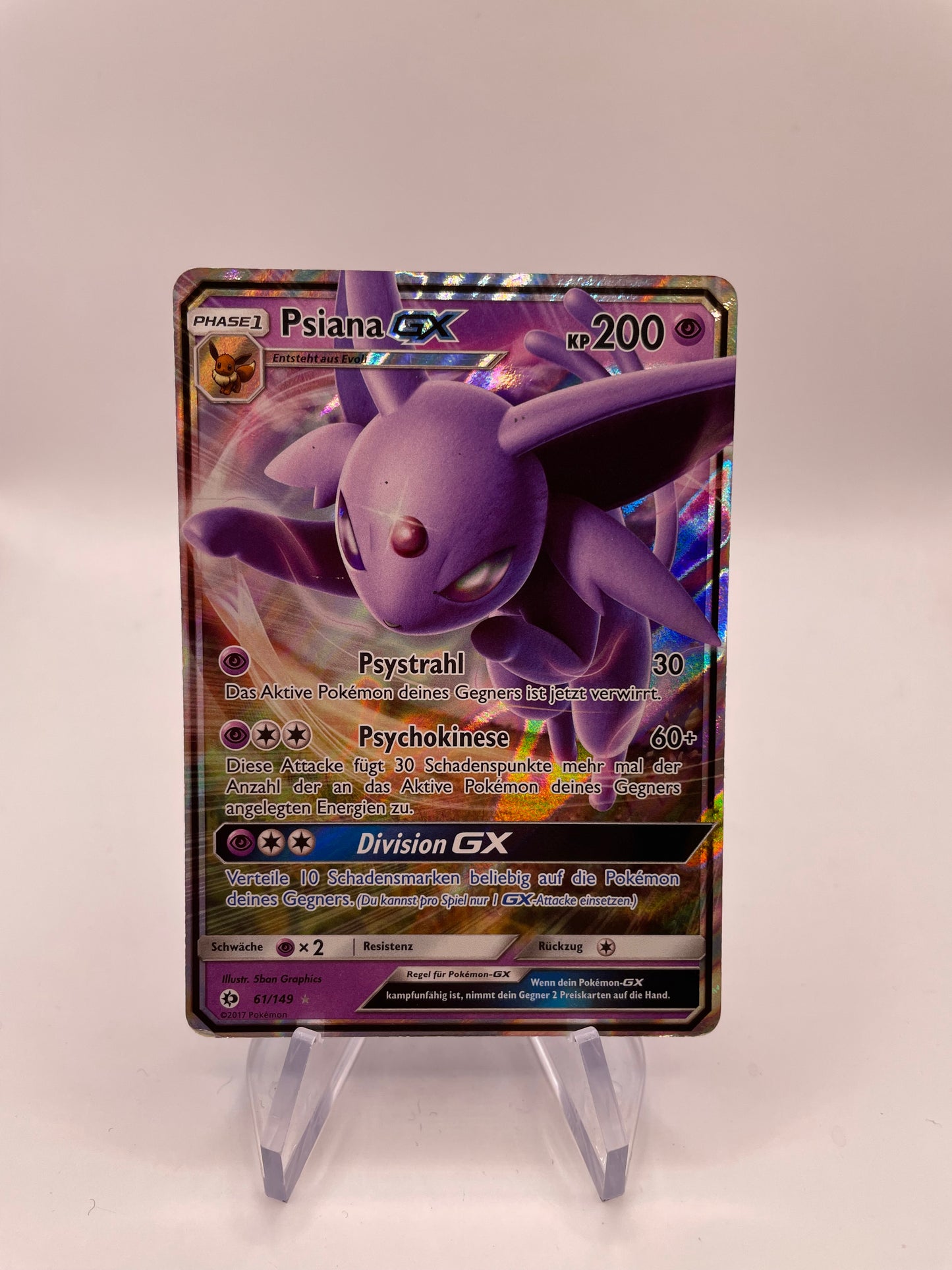 Pokemon Karte GX Psiana 61/149 Deutsch