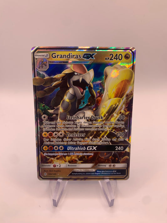 Pokemon Karte Gx Grandiras 100/145 Deutsch