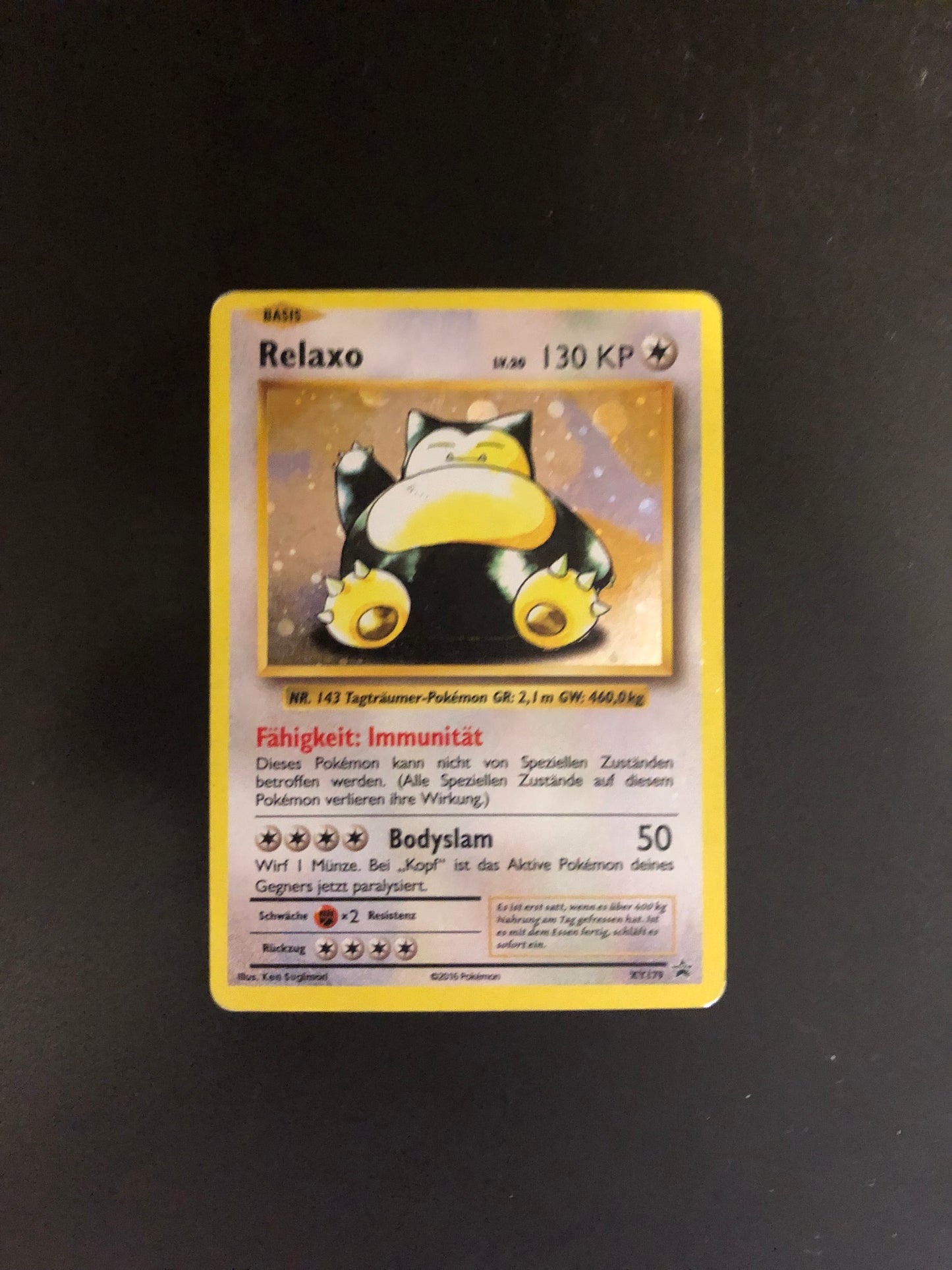 Pokemon Karte Holo Promo Relaxo XY179 Deutsch