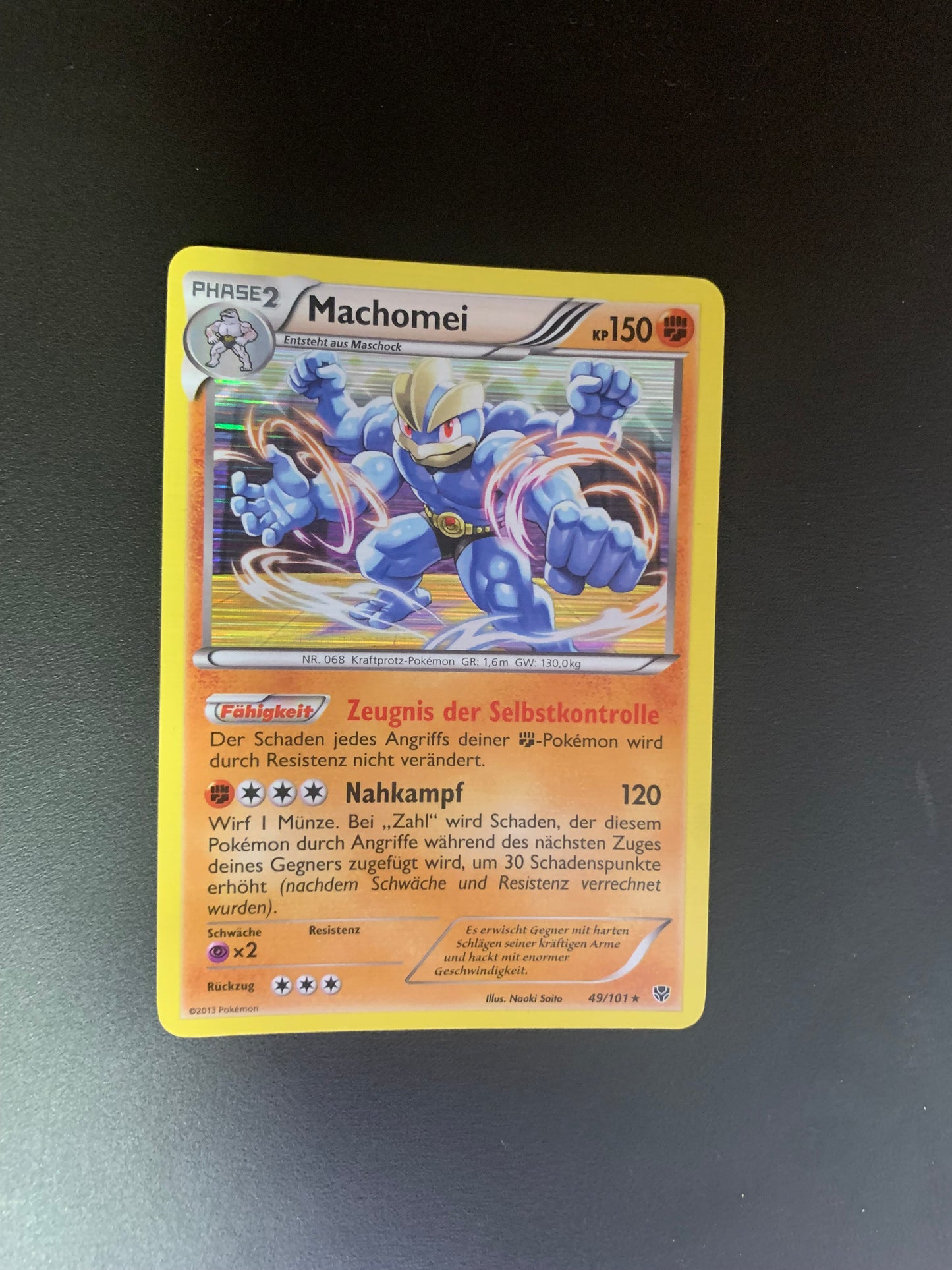 Pokemon Karte Holo Machomei 49/101 Deutsch