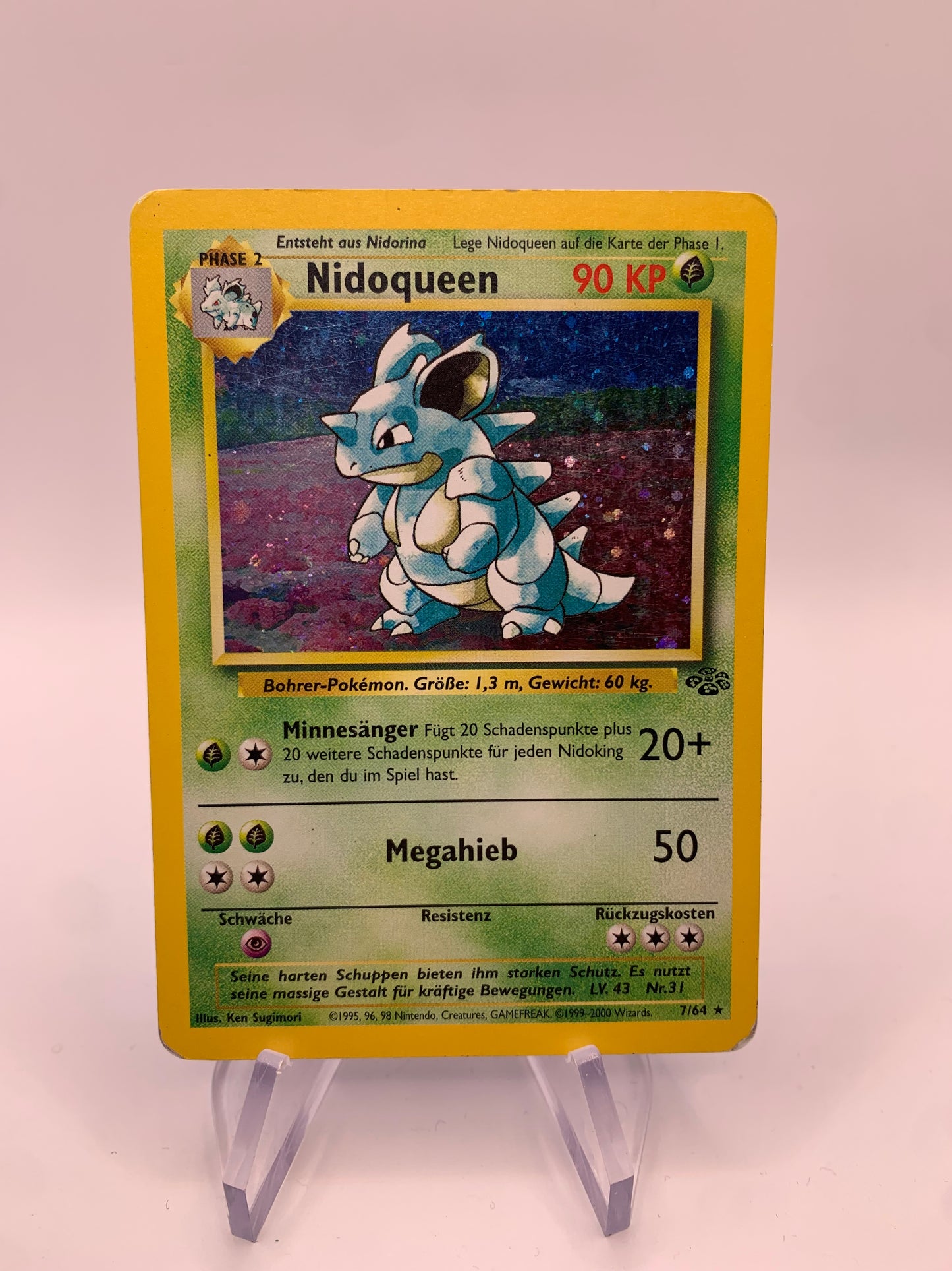 Pokémon Karte Holo Jungel Nidoqueen 7/64 deutsch