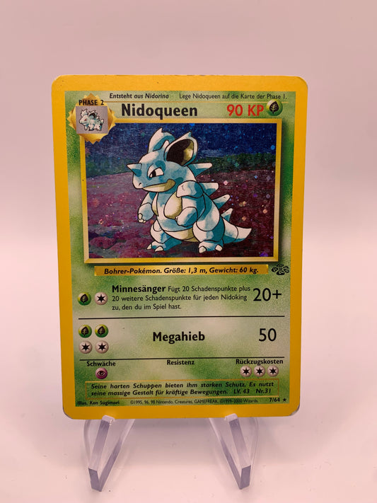 Pokémon card Holo Jungle Nidoqueen 7/64 German