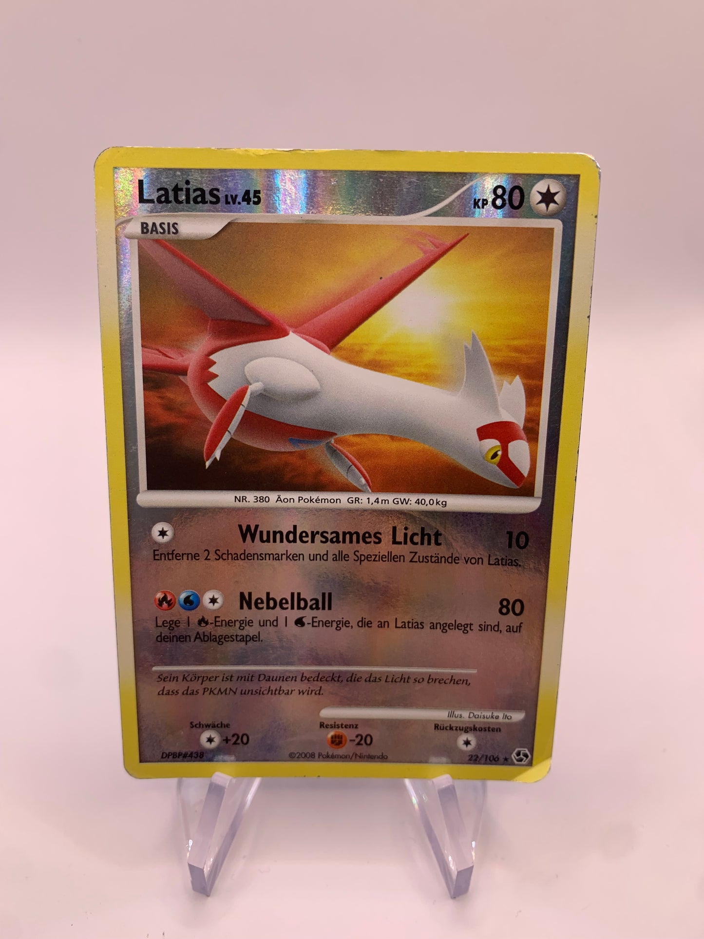 Pokemon Karte Revers Latias 22/106 Deutsch