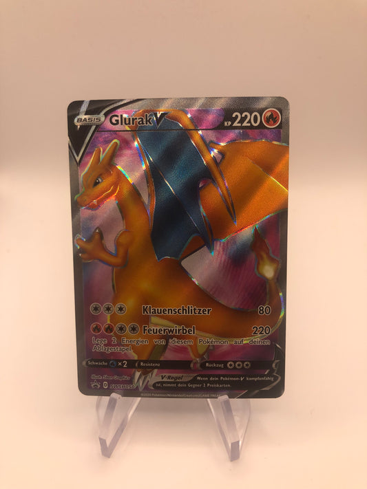 Pokemon Karte V Fullart Glurak SWSH50 Deutsch