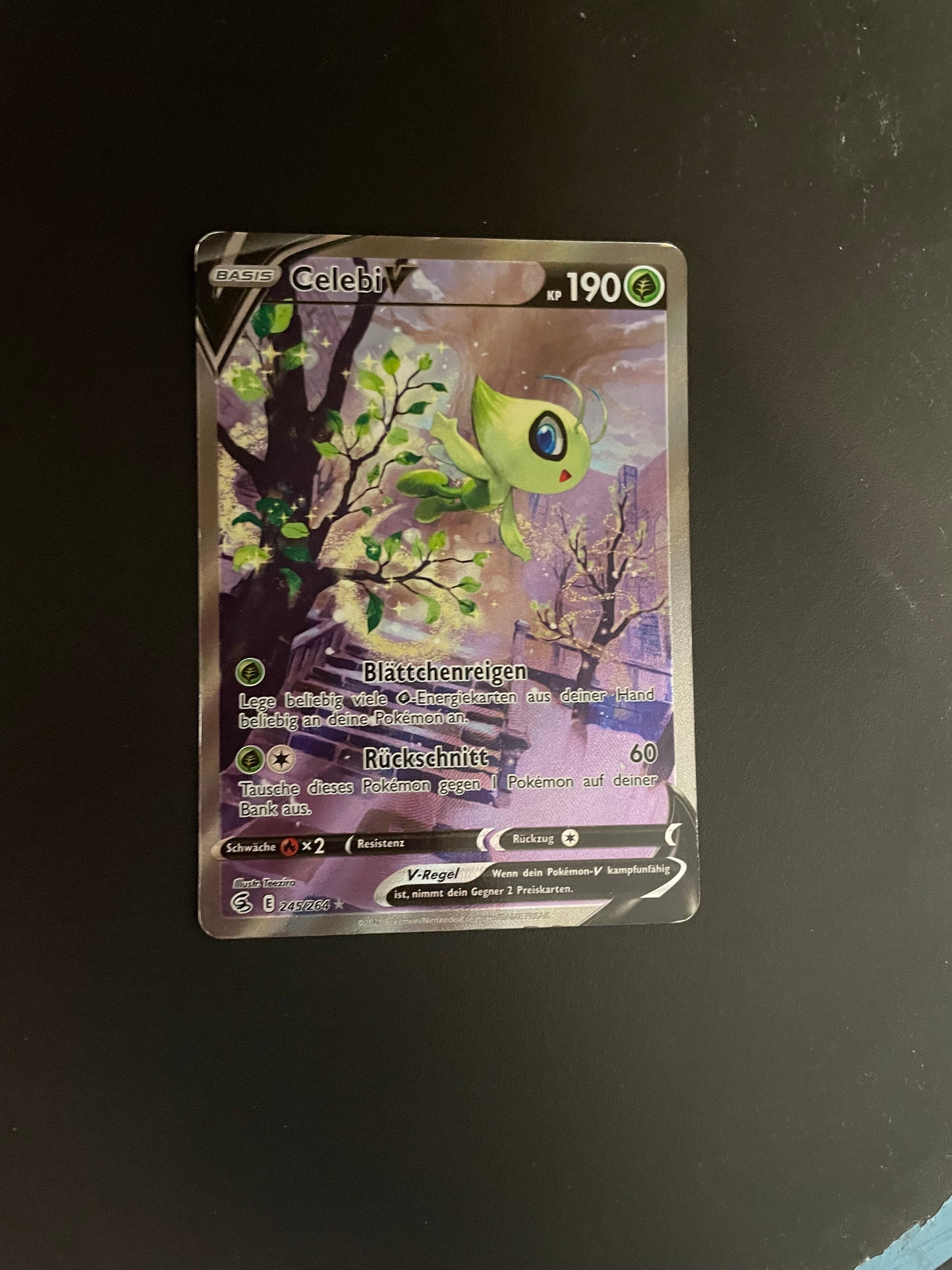 Pokemon Karte V Alt Art Celebi 245/264 Deutsch