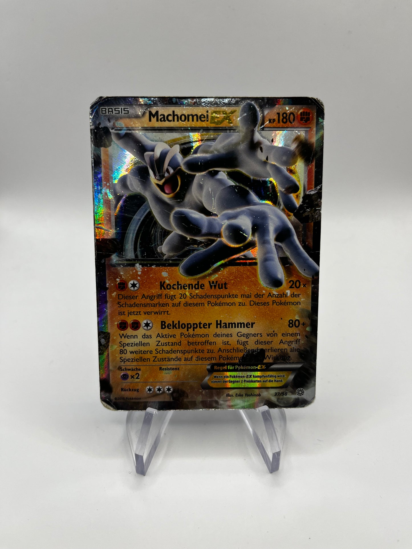 Pokemon Card EX Machomei 37/98 German