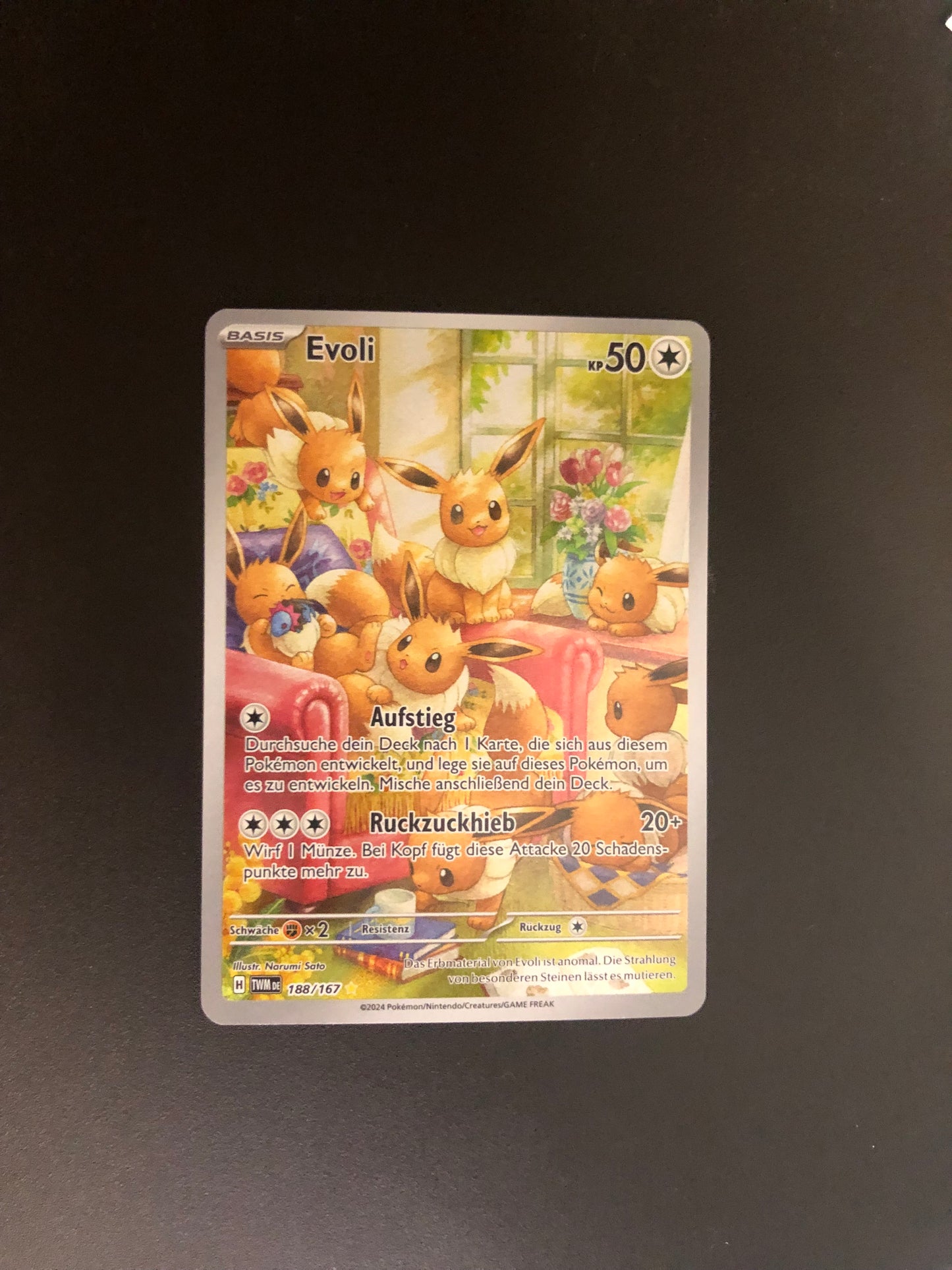 Pokemon Karte Art-Raew Evoli 188/167 Deutsch