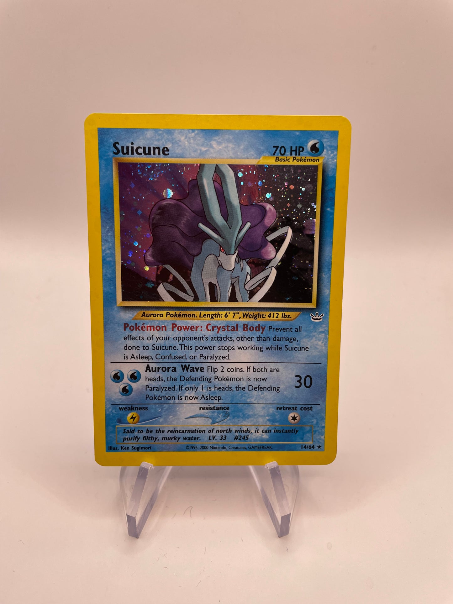 Pokemon Karte Holo Suicune 14/64 Englisch
