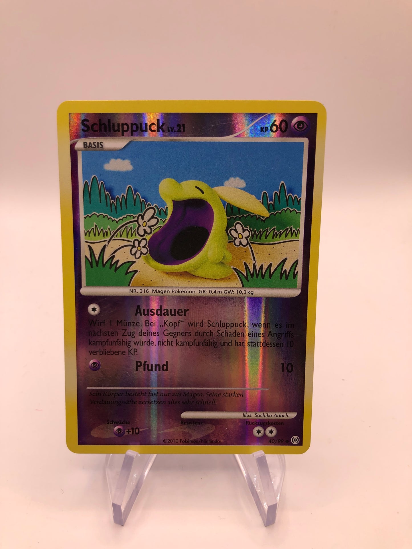 Pokemon Karte Revers Schluppuck 40/99 Deutsch