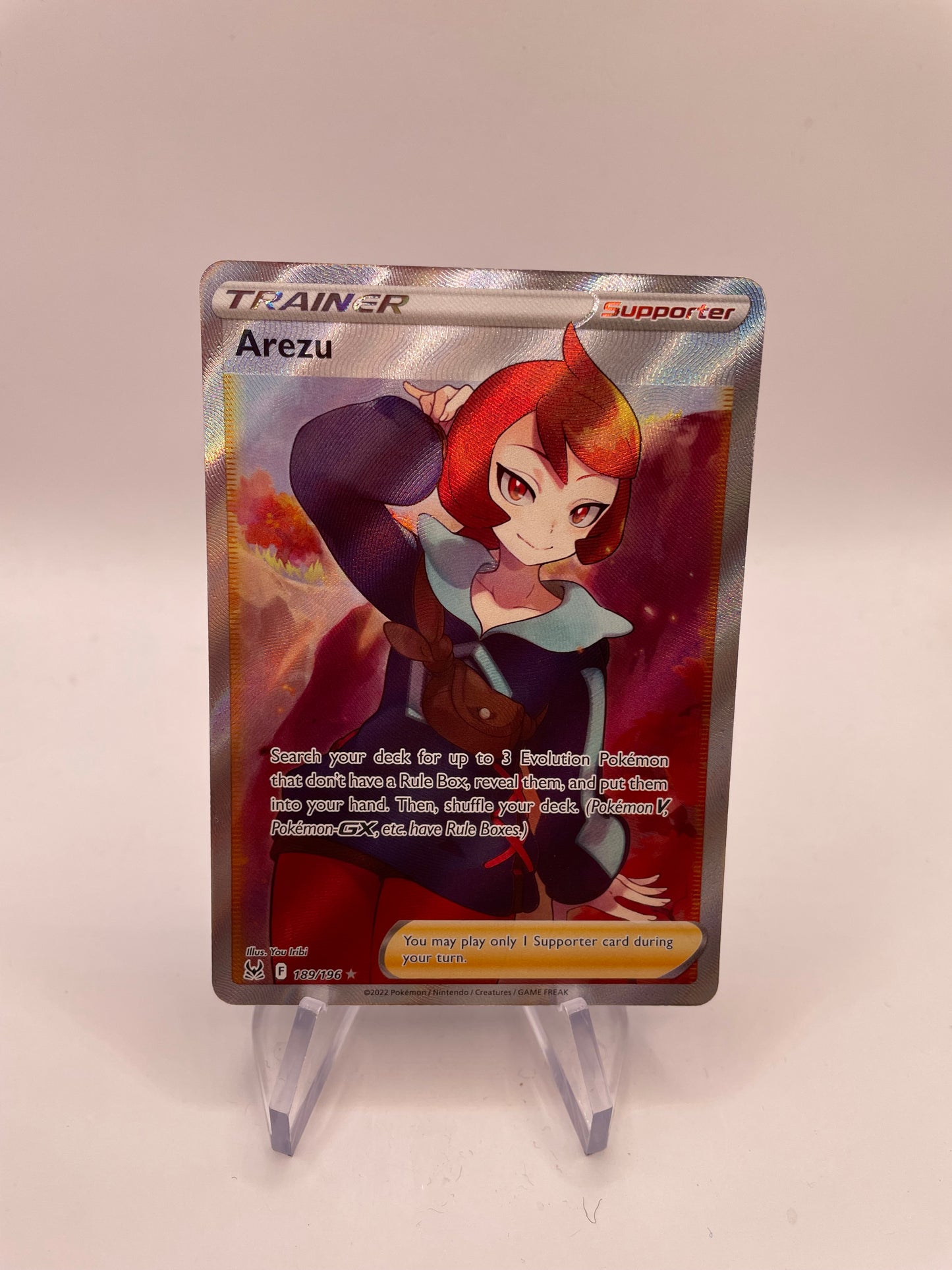 Pokemon Karte Trainer Arezu 189/196 Englisch