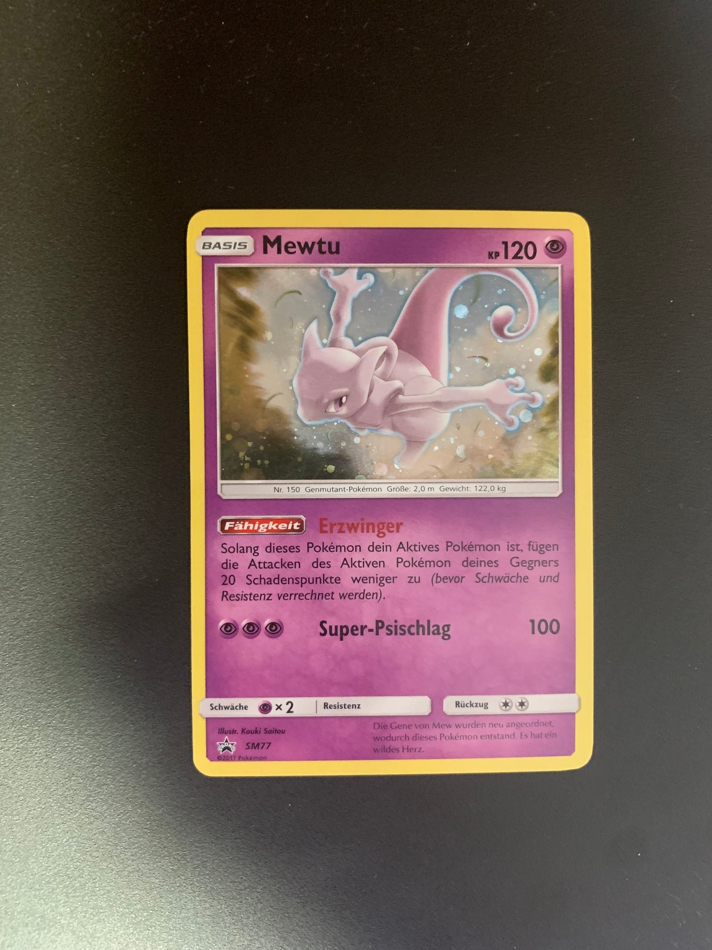 Pokemon Karte Holo Promo Mewtu SM77 Deutsch