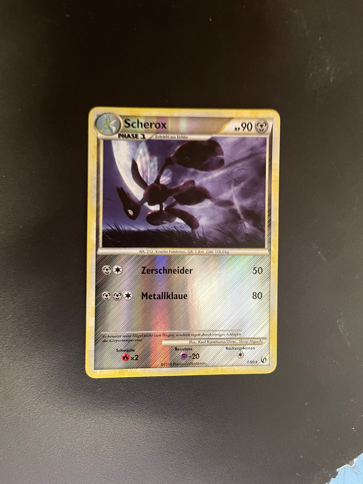 Pokemon Karte Revers Scherox 7/90 Deutsch