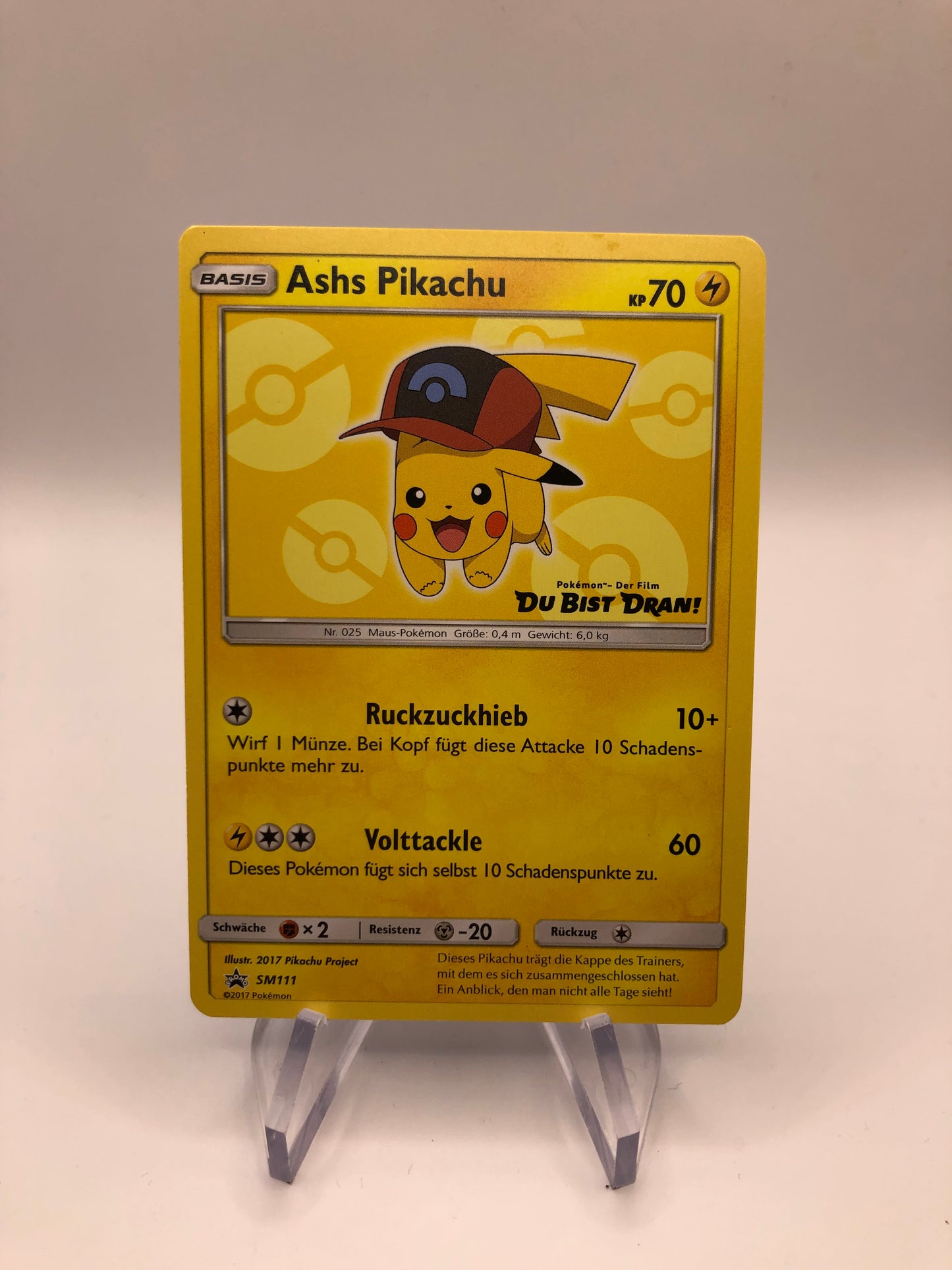 Pokemon Karte Promo Ashs Pikachu SM111 Deutsch