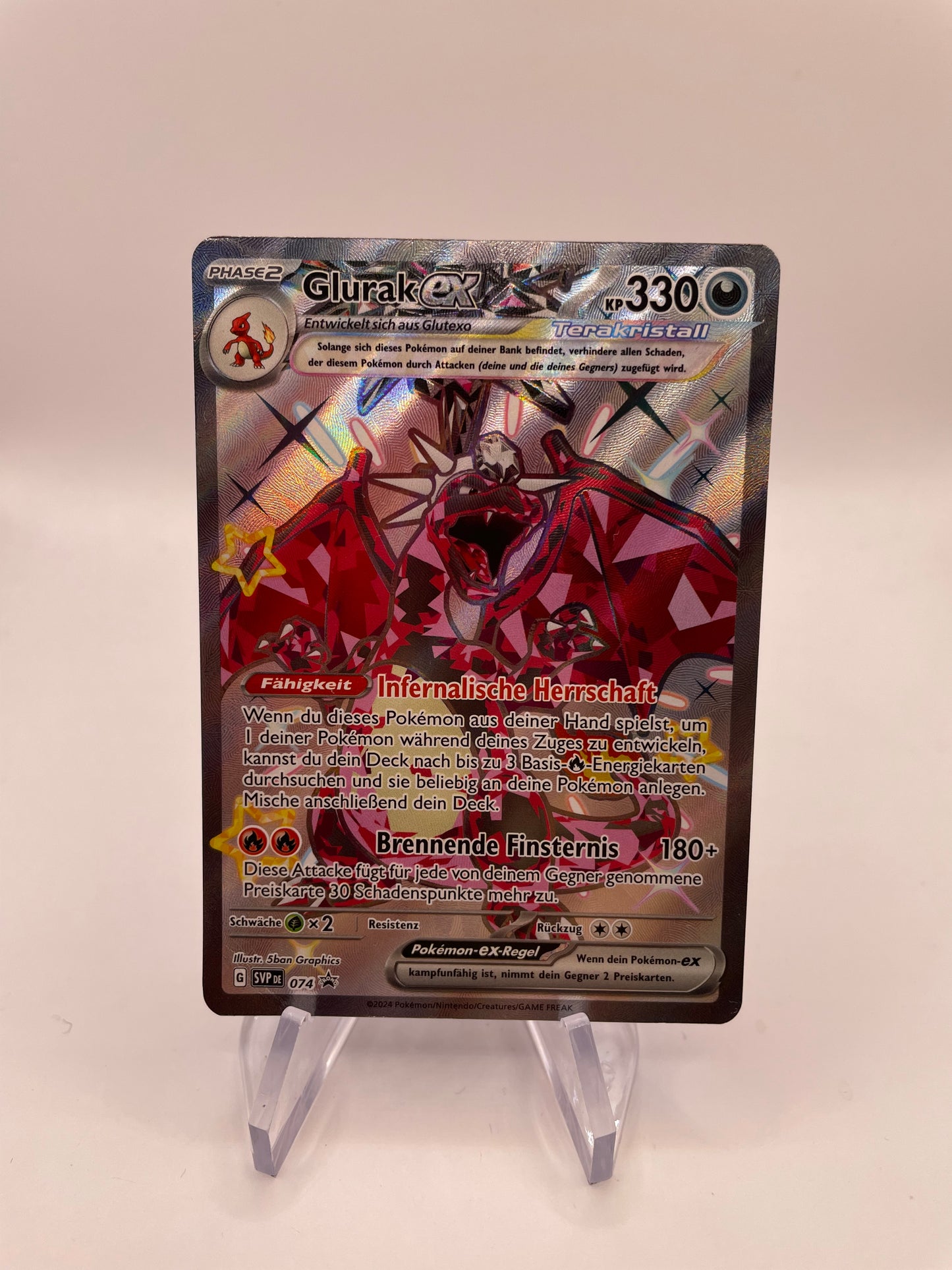 Pokemon Karte EX Glurak 074 Deutsch