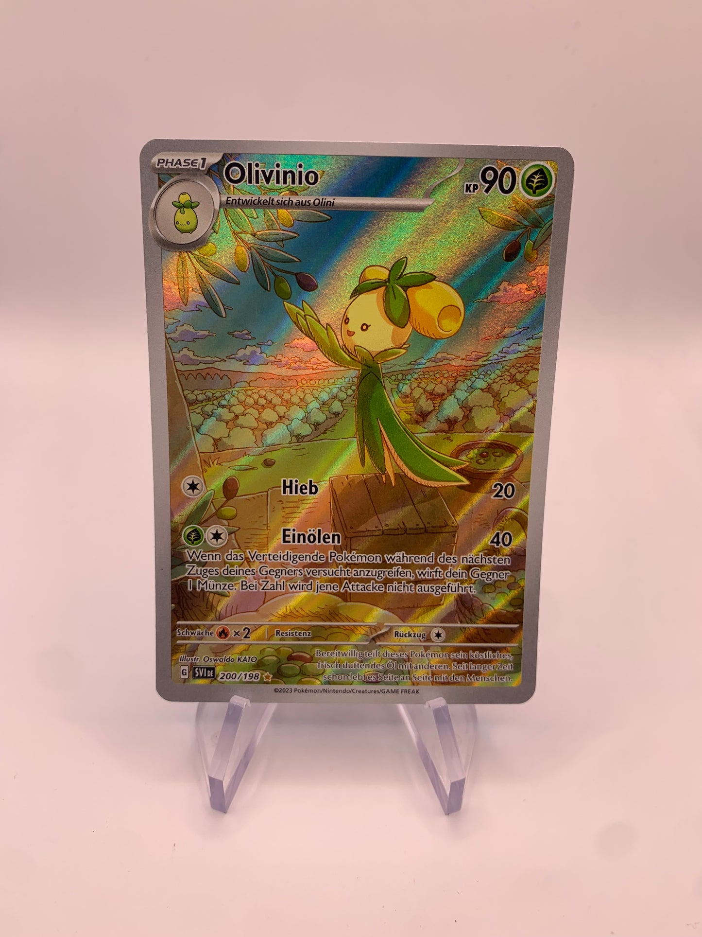 Pokemon Karte Art-Rare Olivino 200/198 Deutsch