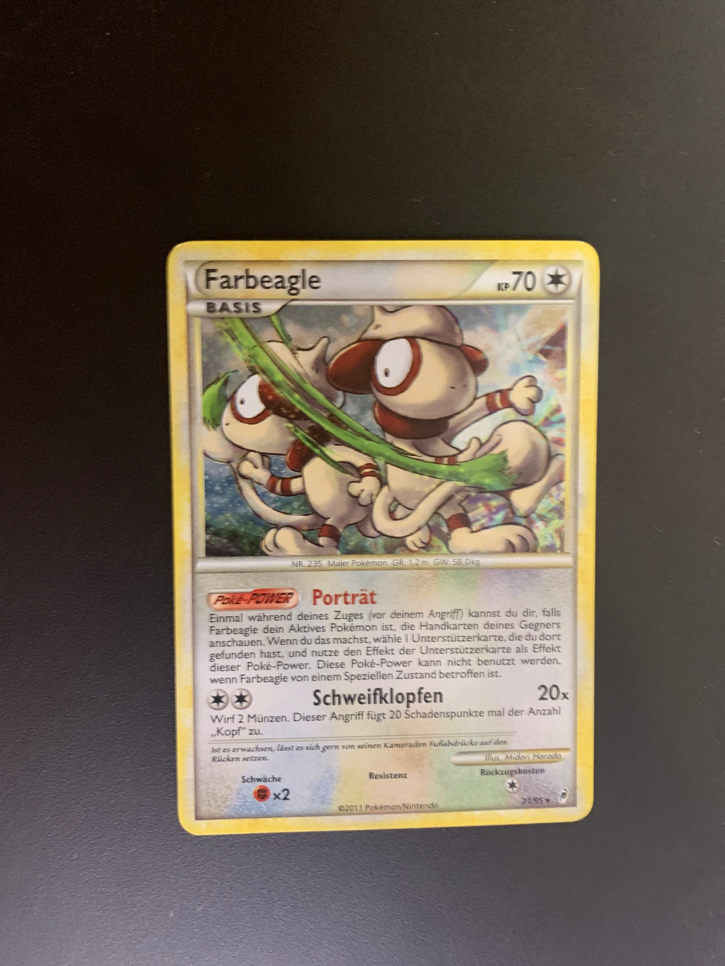 Pokemon Karte Holo Farbeagle 21/95 Deutsch