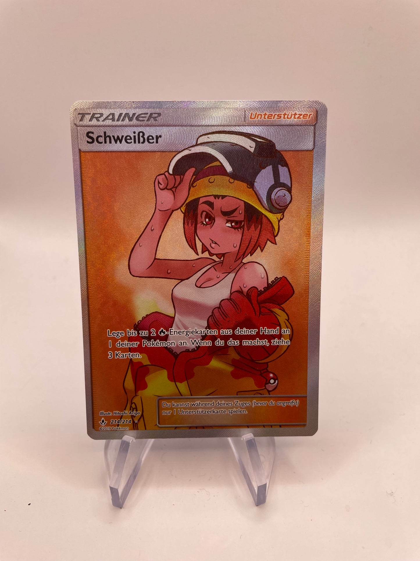Pokemon Karte Trainer Schweißer 214/214 Deutsch