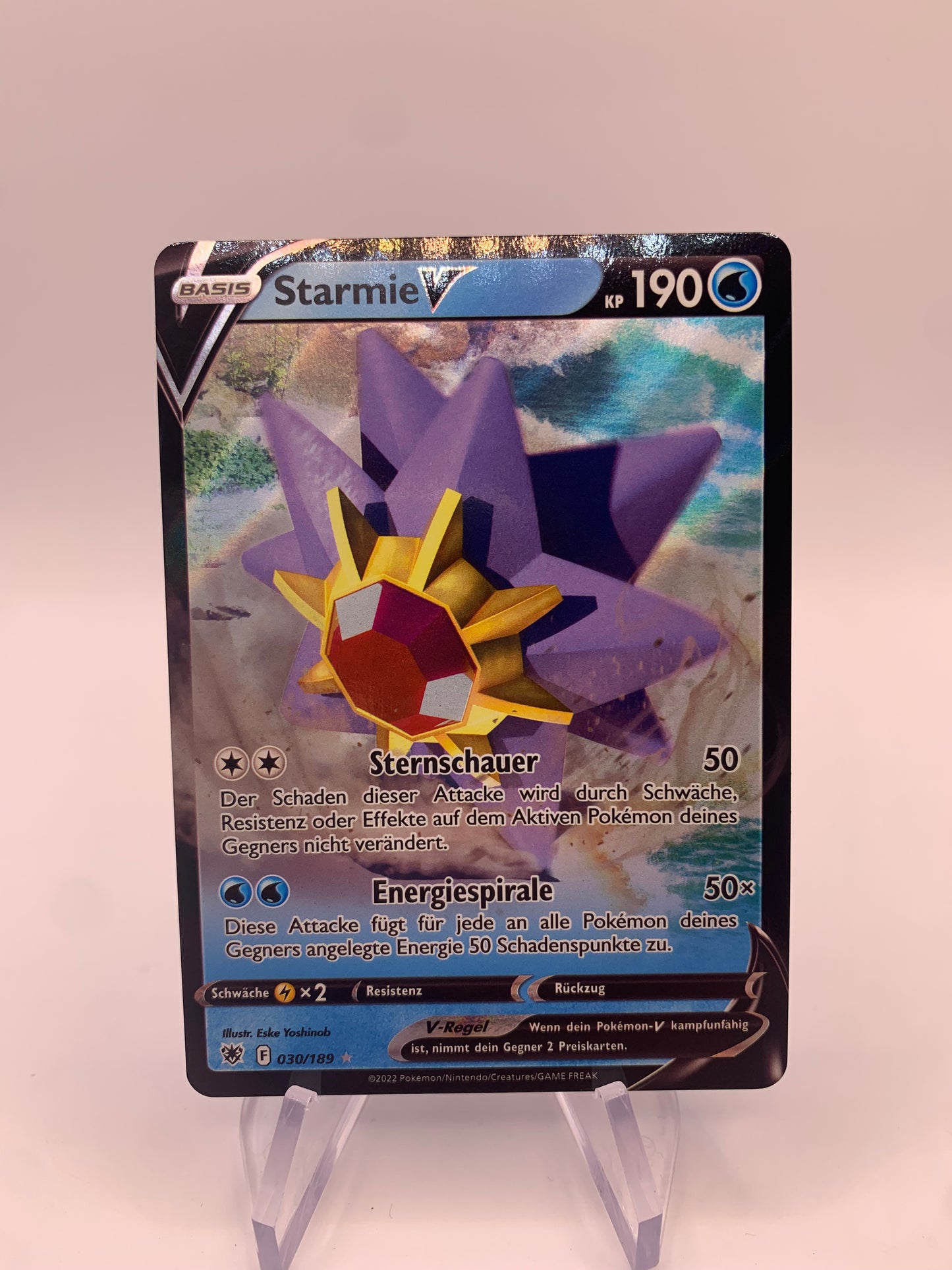 Pokemon Karte V Starmie 30/189 Deutsch