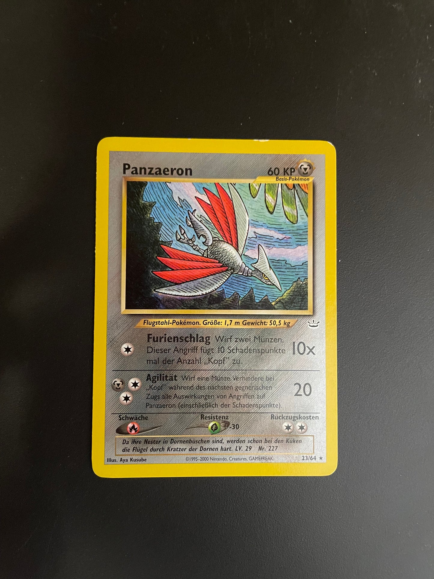 Pokémon Karte Panzaeron 23/64 Deutsch