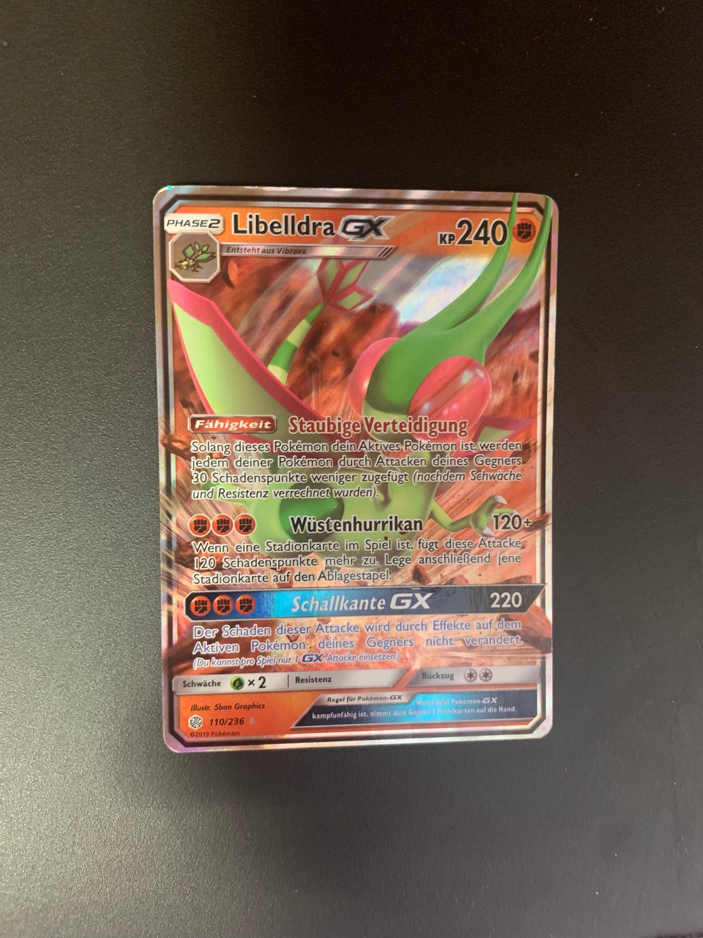 Pokemon Karte GX Libelldra 110/236 Deutsch