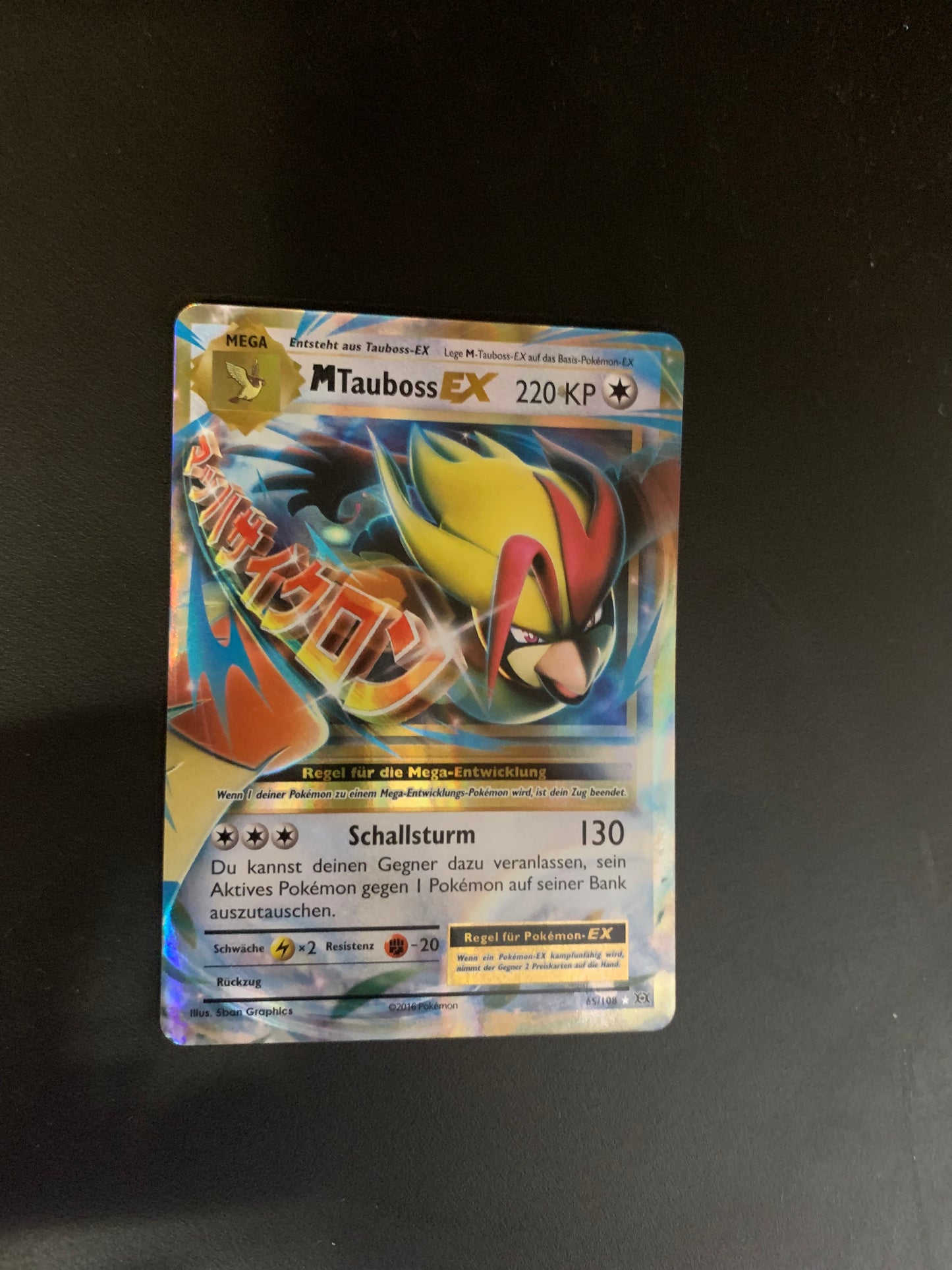 Pokemon Karte Ex M Tauboss 65/108 Deutsch