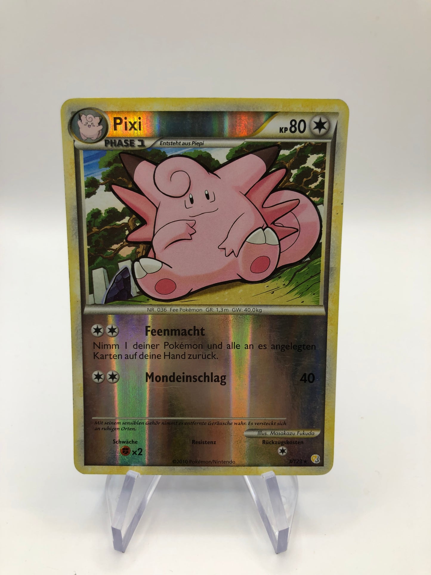 Pokemon Karte Revers Pixi 3/123 Deutsch