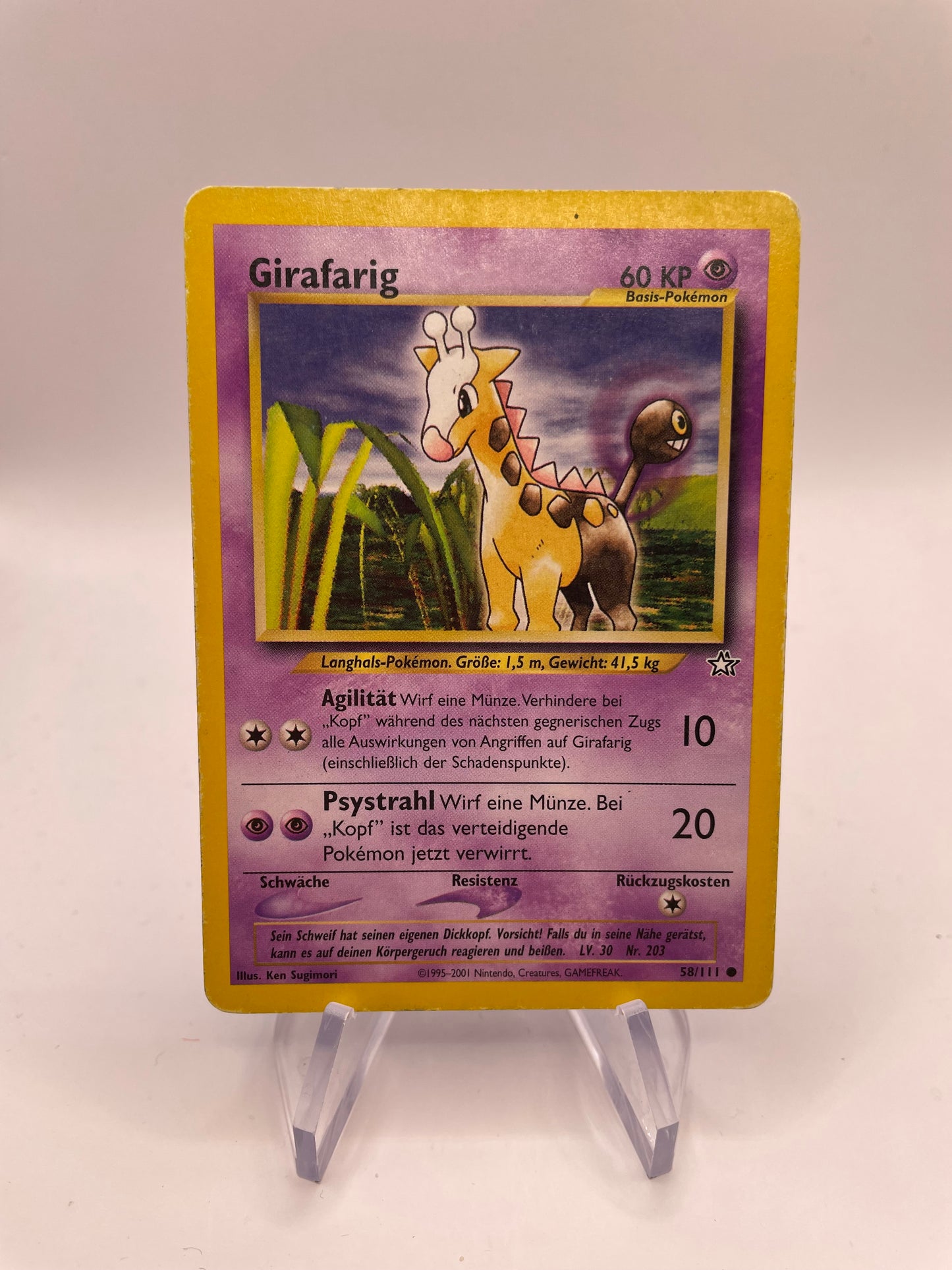 Pokemon Karte Neo Genesis Girafarig 58/111 Deutsch