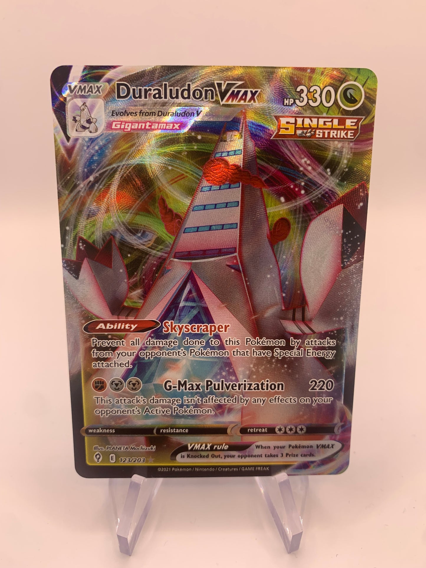 Pokemon Karte Vmax Duraludon 123/203 Englisch