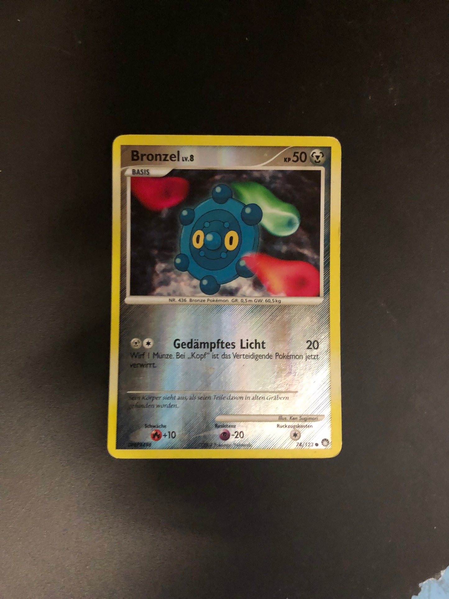 Pokemon Karte Revers Bronzel 74/123 Deutsch