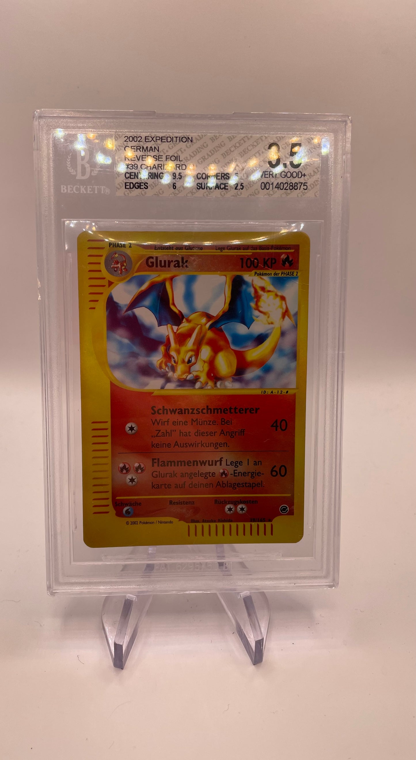 Pokemon Karte Becket 3,5 E-Series Glurak 39/165 Deutsch