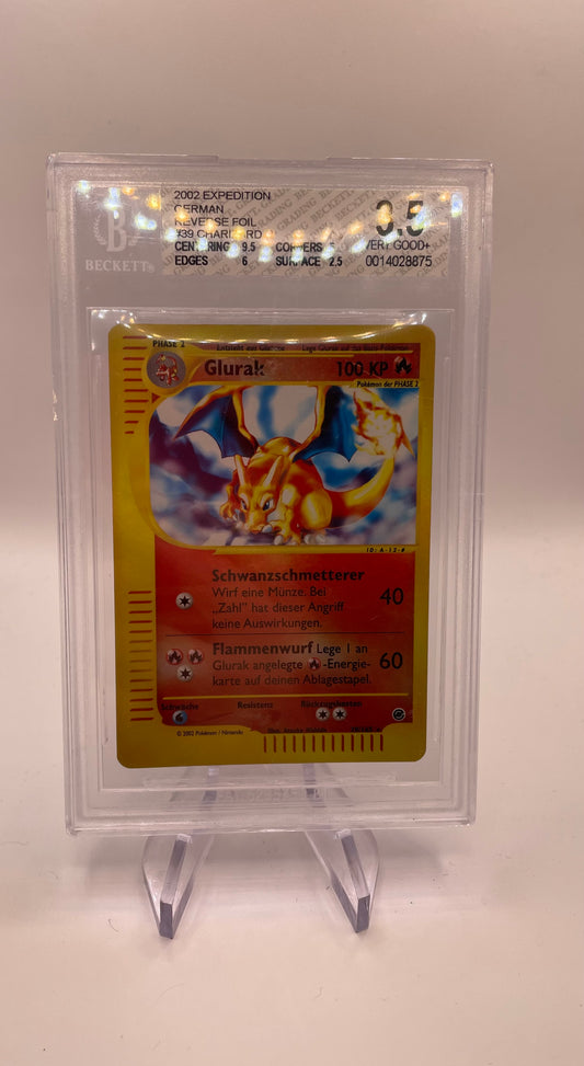 Pokemon Karte Becket 3,5 E-Series Glurak 39/165 Deutsch