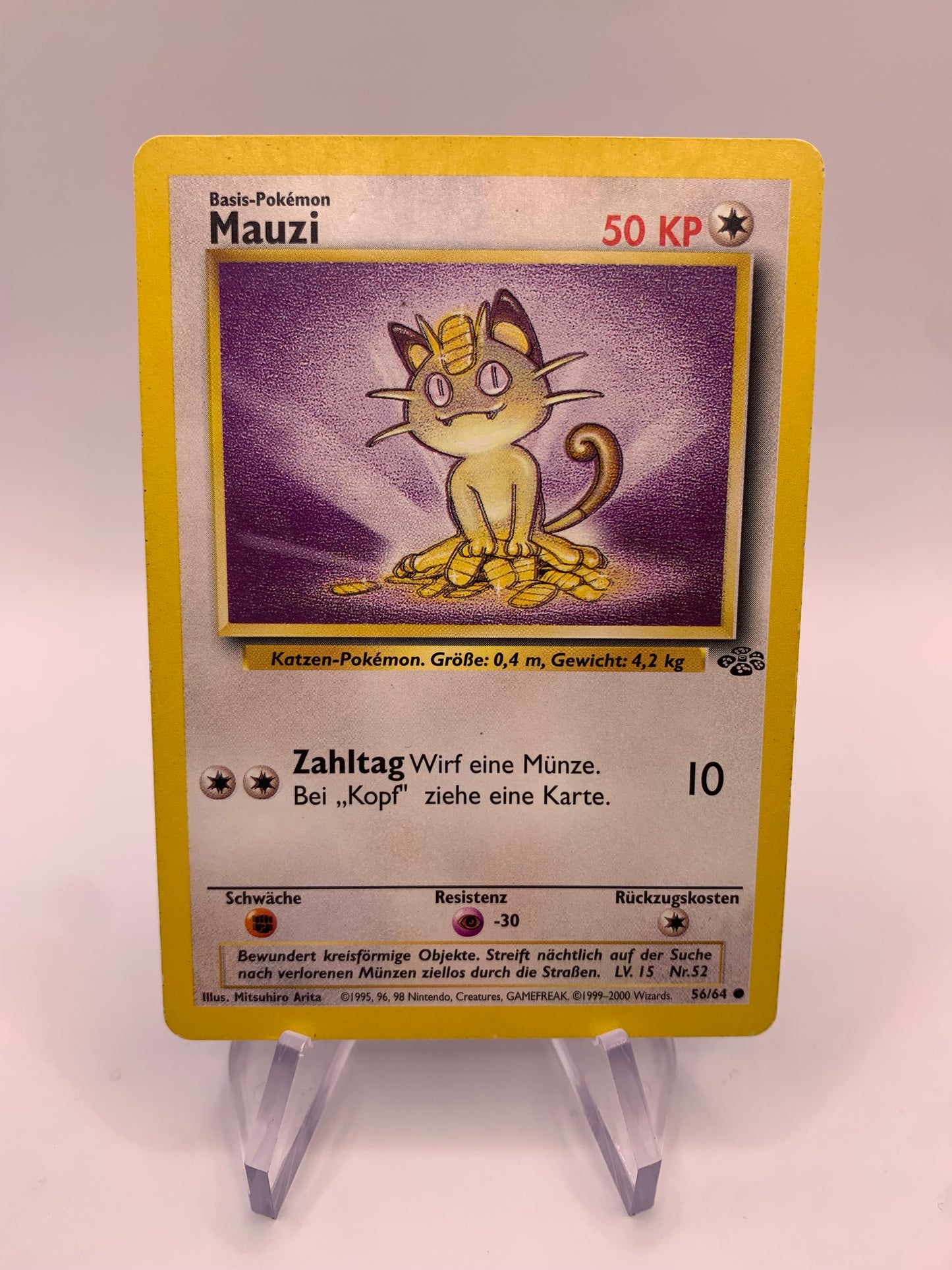 Pokemon Card Meowth 56/64 Jungle German