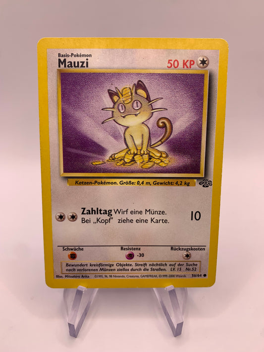 Pokemon Card Meowth 56/64 Jungle German