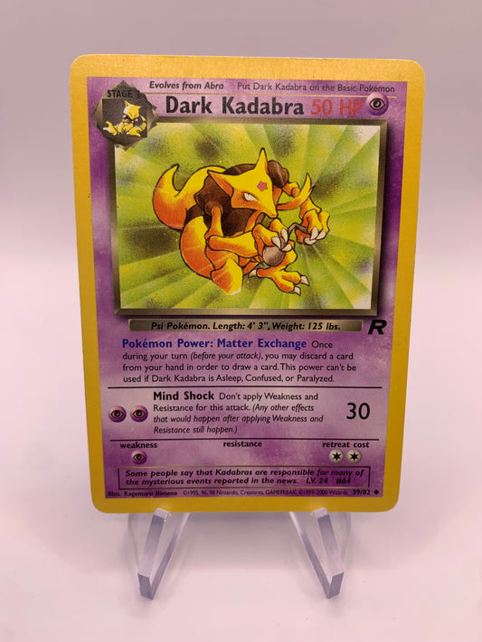 Pokemon Card Dark Kadabra 39/82 Rocket English