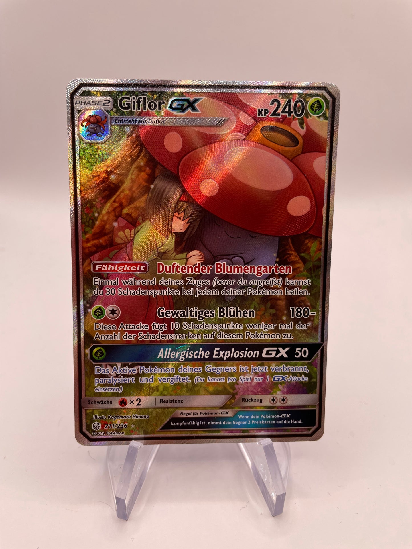 Pokemon Karte GX Alt Art Giflor 211/236 Deutsch