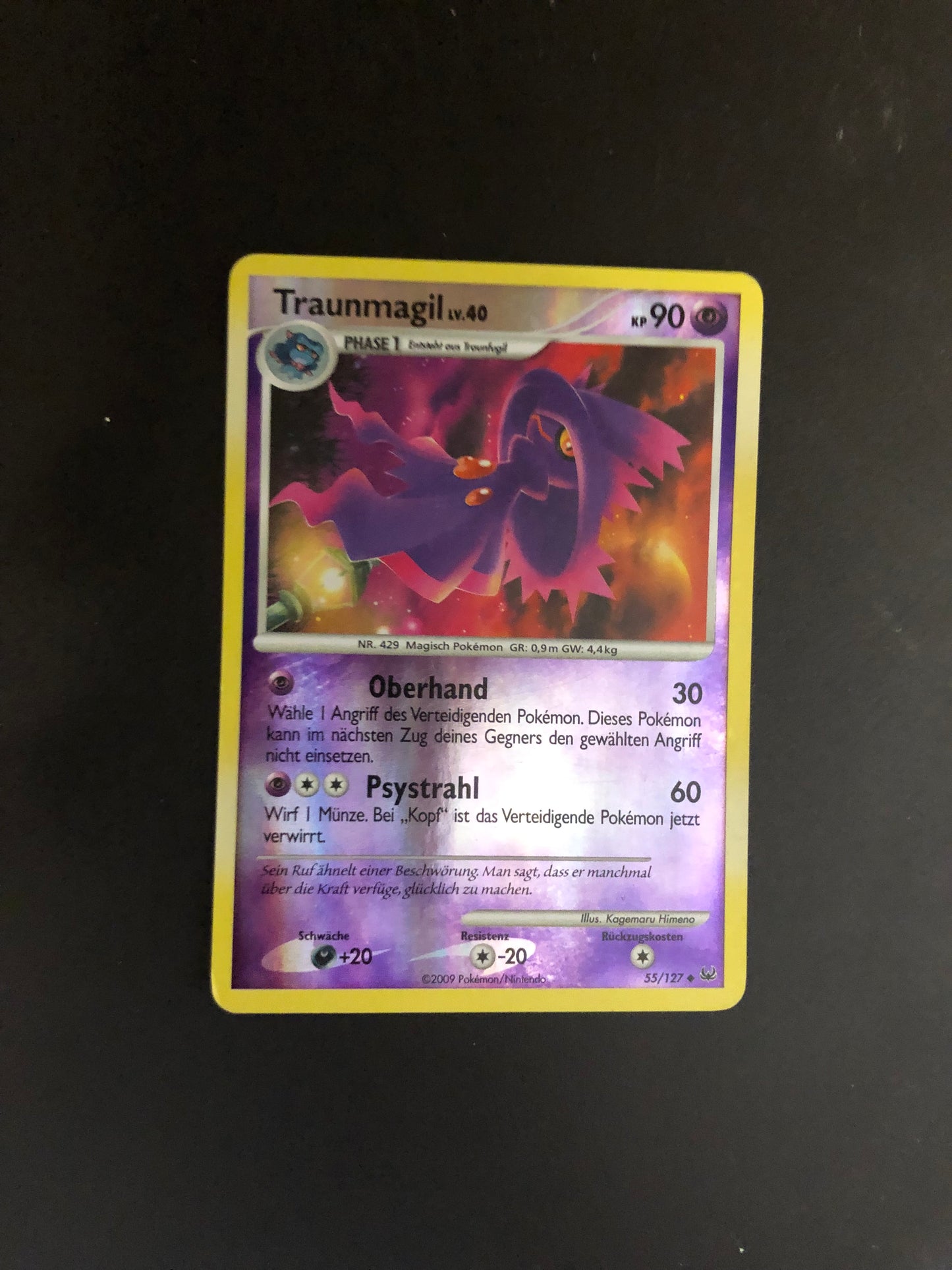Pokemon Karte Revers Traunmagil 55/127  Deutsch