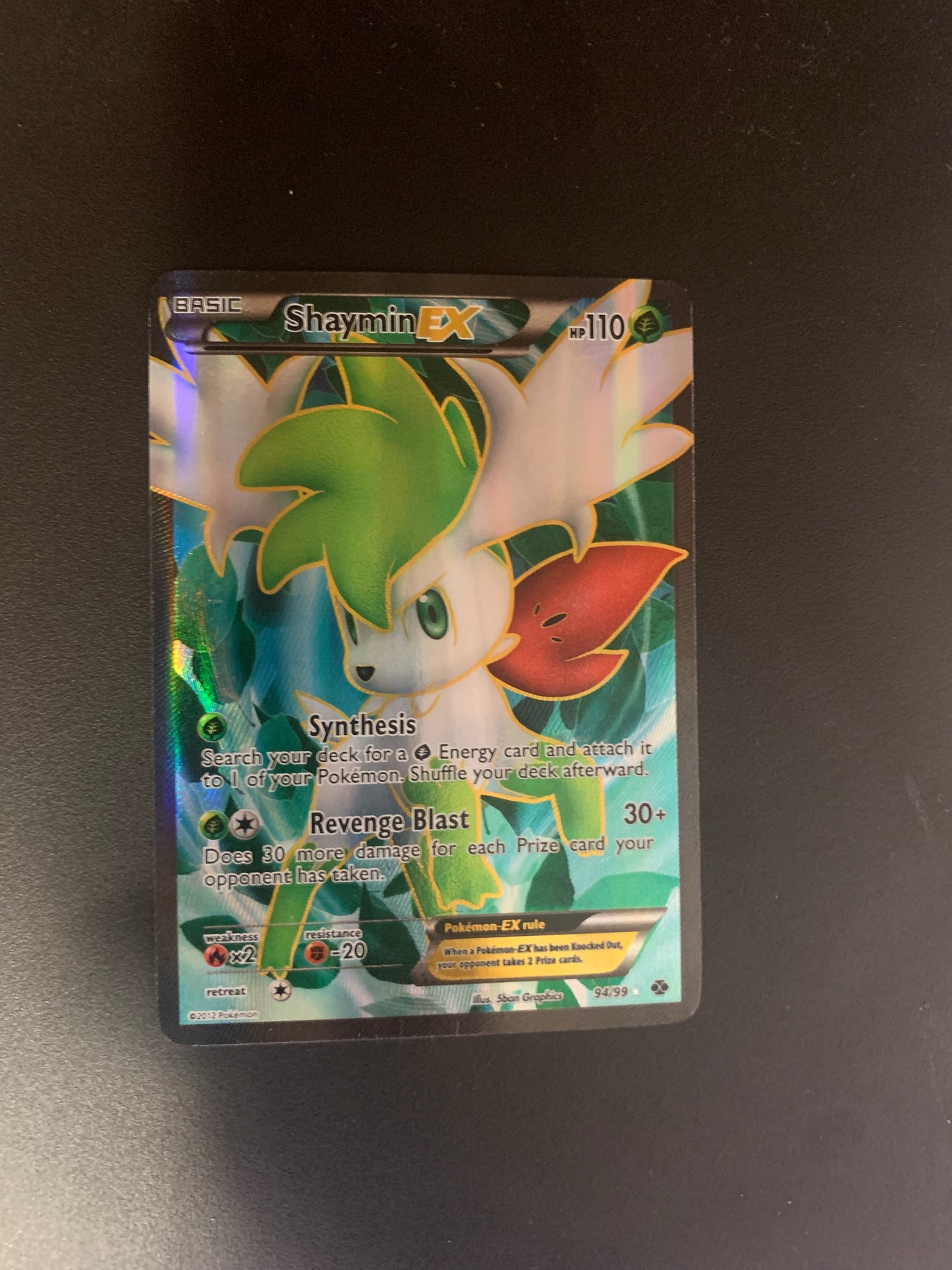 Pokemon Karte EX Fullart Shaymin 94/99 Englisch