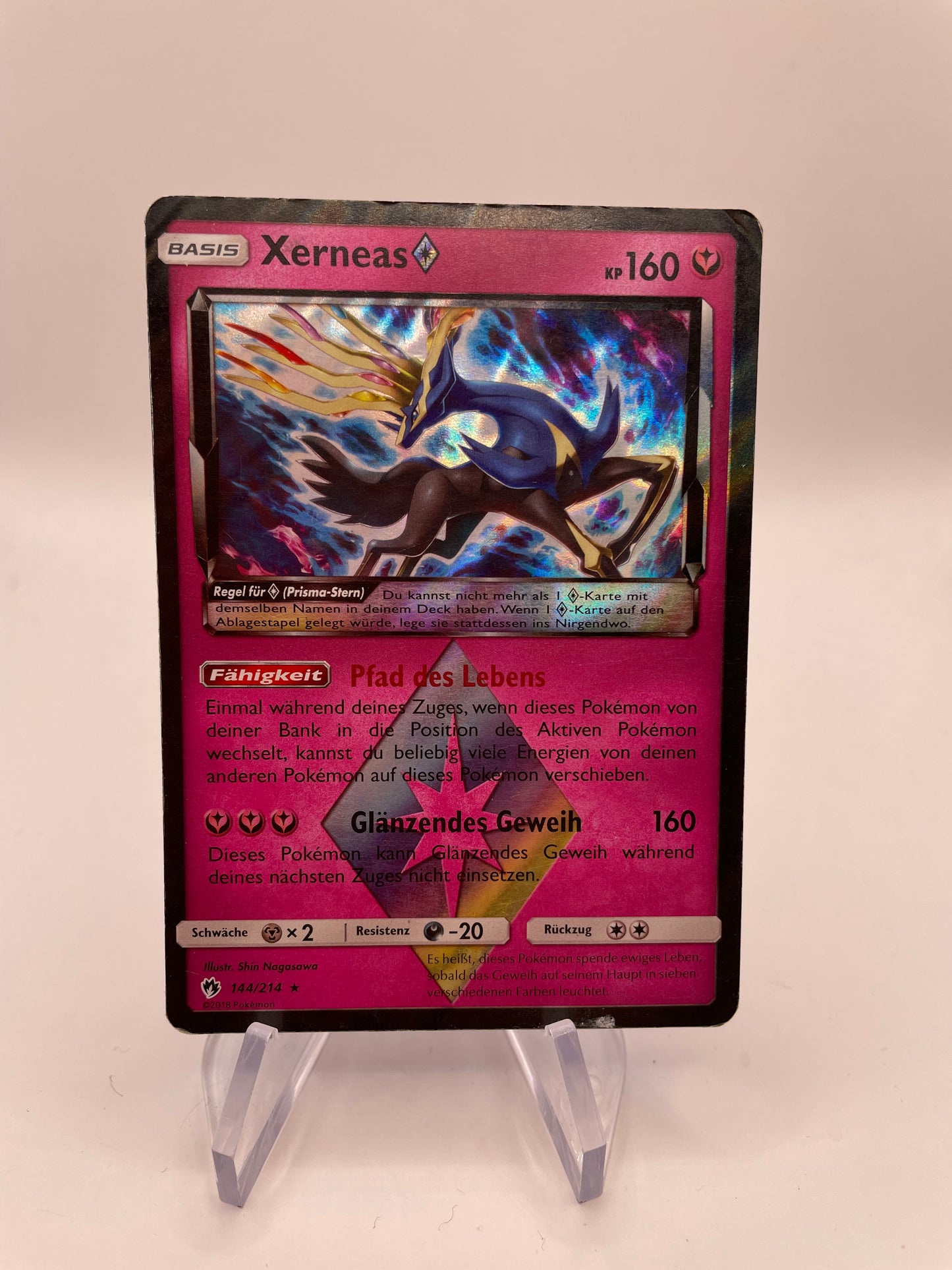 Pokemon Karte Revers Xerneas 144/214 Deutsch