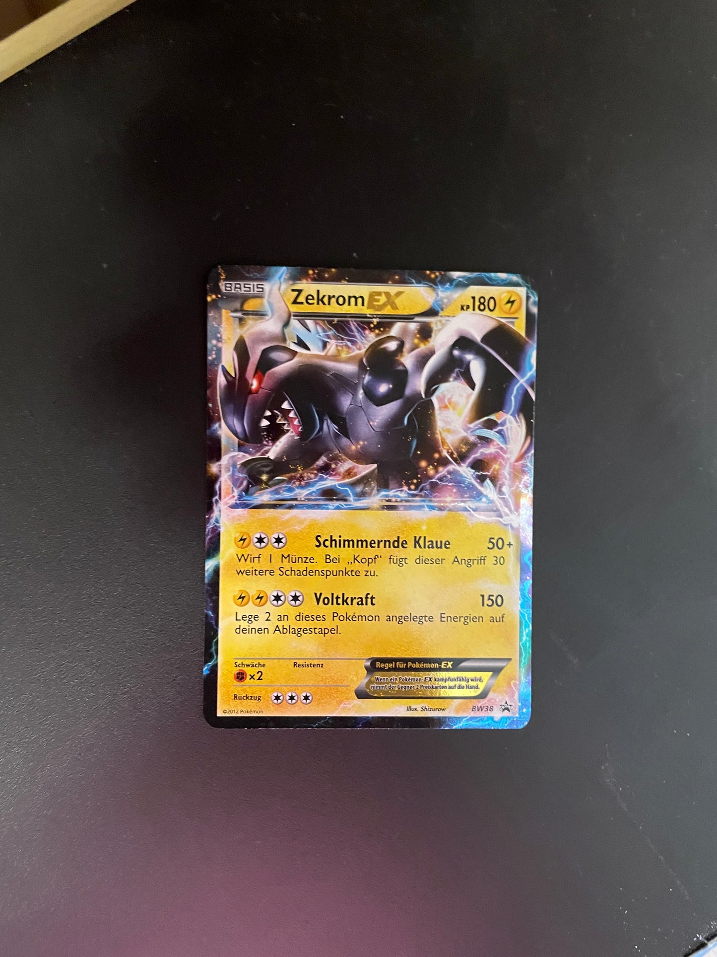 Pokemon Karte EX Promo Zekrom BW38 Deutsch