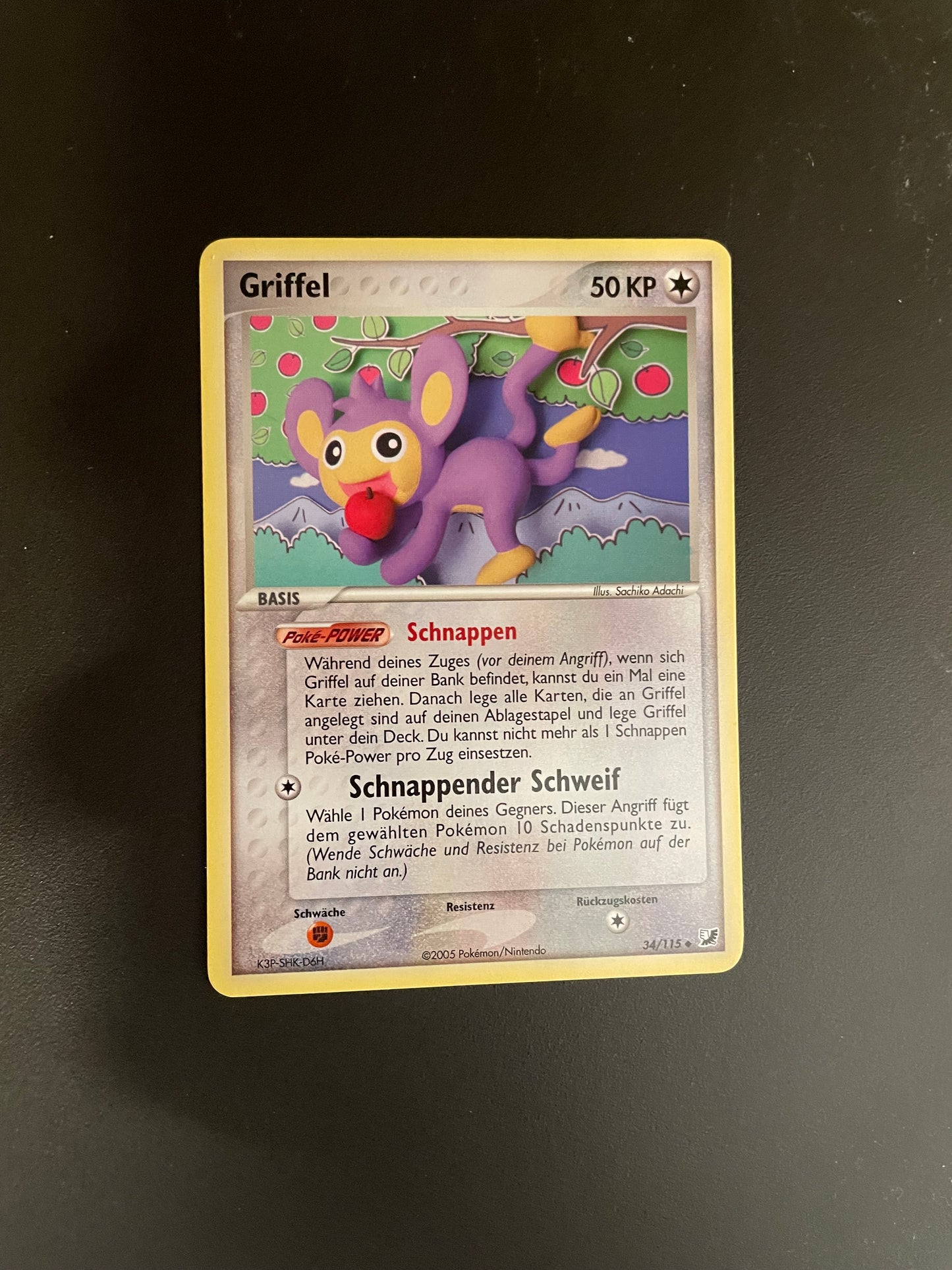 Pokémon Karte Griffel 34/115 Deutsch