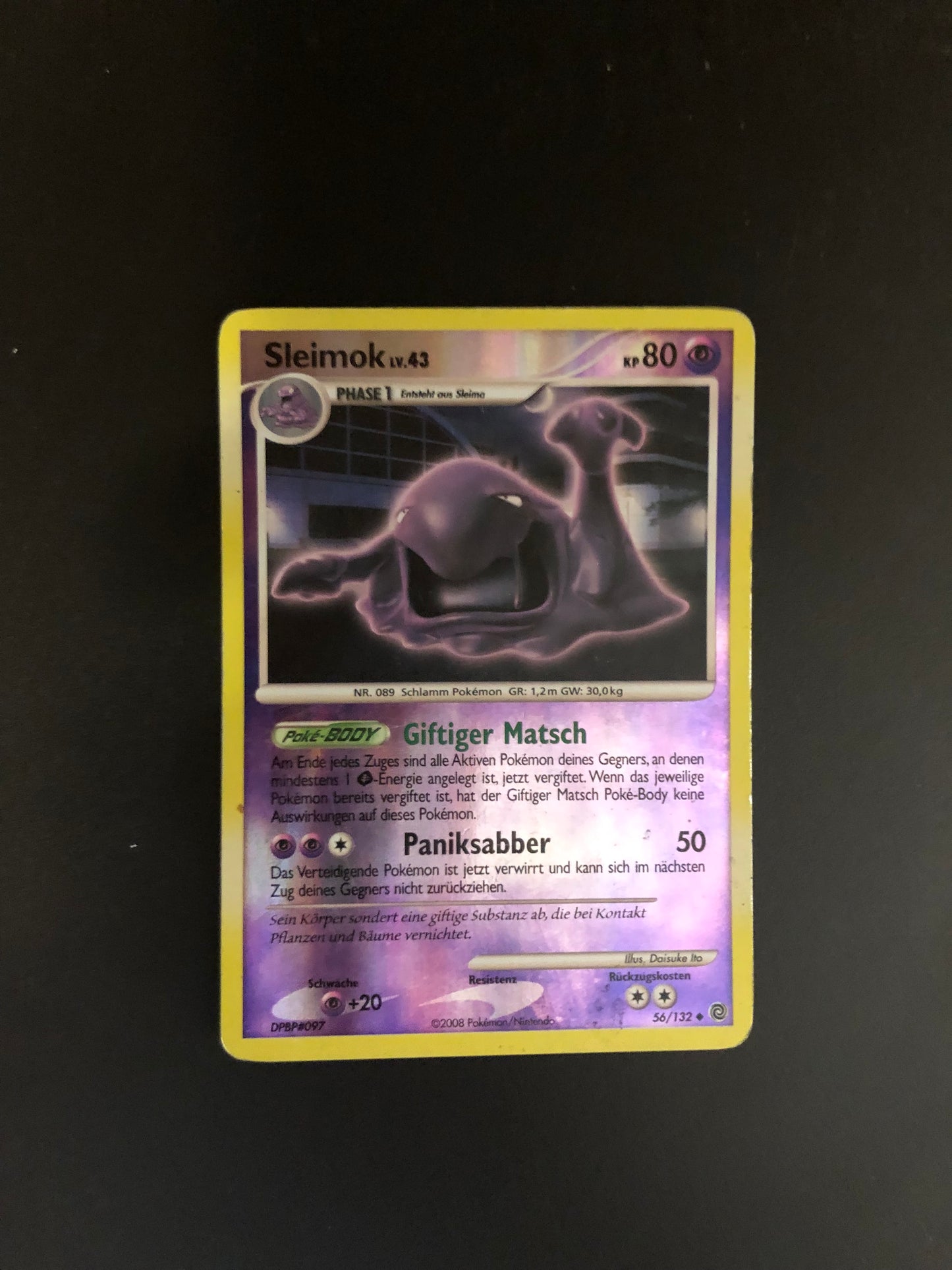 Pokemon Karte Revers Sleimok 56/132 Deutsch