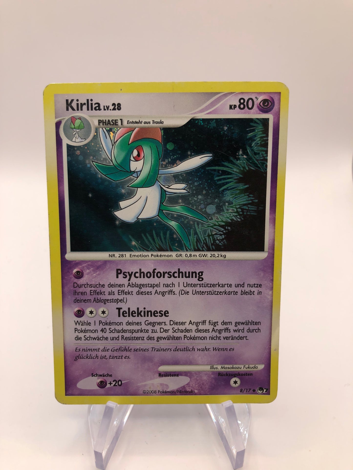 Pokemon Karte Holo Kirlia 8/17 Deutsch